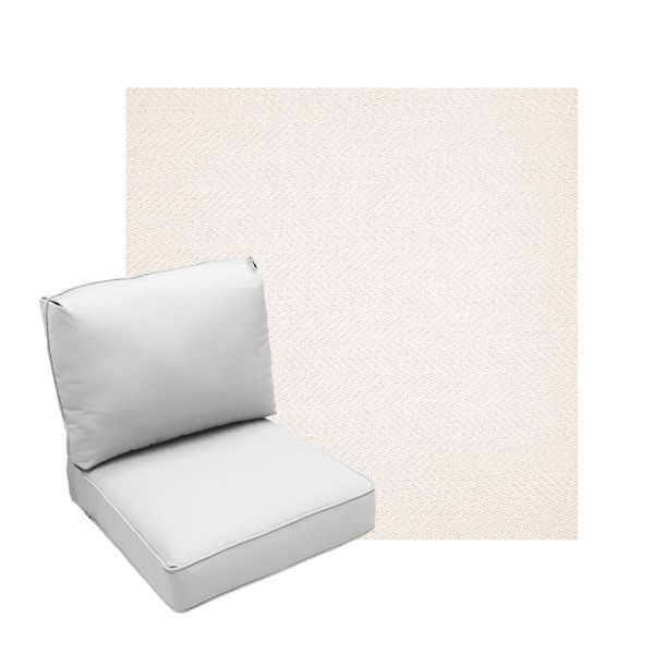 Deep Seating Patio Chair Cushions | Center Seam Style | Sunbrella