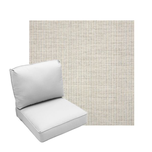Deep Seating Patio Chair Cushions | Center Seam Style | Sunbrella