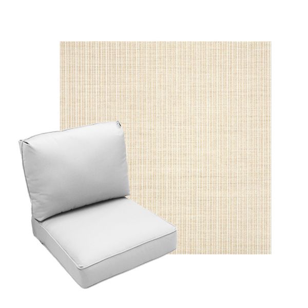 Deep Seating Patio Chair Cushions | Center Seam Style | Sunbrella