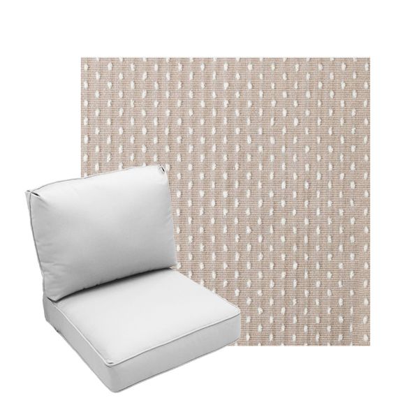 Deep Seating Patio Chair Cushions | Center Seam Style | Sunbrella