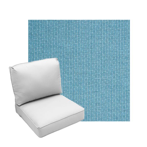 Deep Seating Patio Chair Cushions | Center Seam Style | Sunbrella