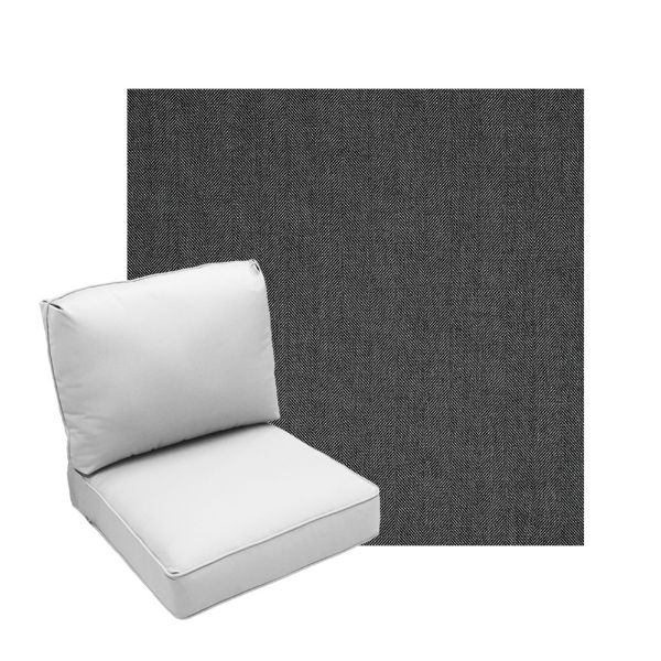Deep Seating Patio Chair Cushions | Center Seam Style | Sunbrella