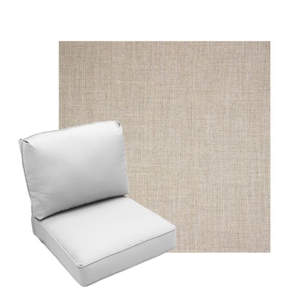 Deep Seating Patio Chair Cushions | Center Seam Style | Sunbrella