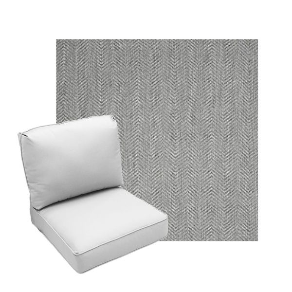 Deep Seating Patio Chair Cushions | Center Seam Style | Sunbrella