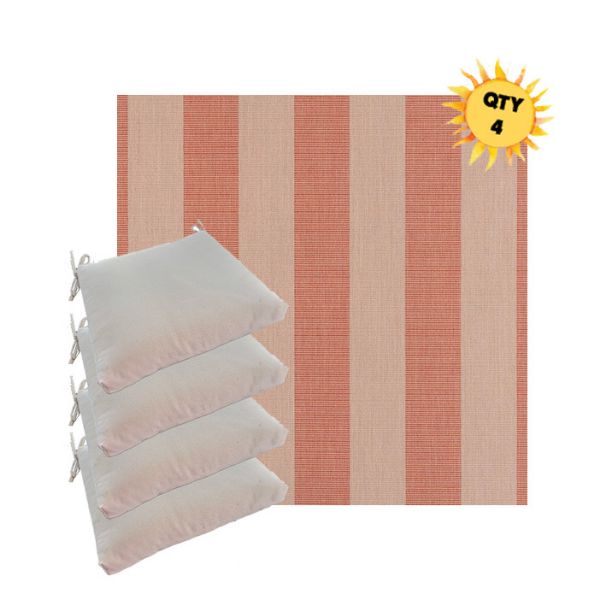 Outdoor Dining Chair Cushions in Sunbrella Outdoor Fabrics - Order in Sets of 4