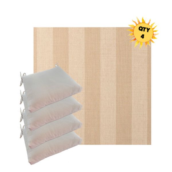 Outdoor Dining Chair Cushions in Sunbrella Outdoor Fabrics - Order in Sets of 4