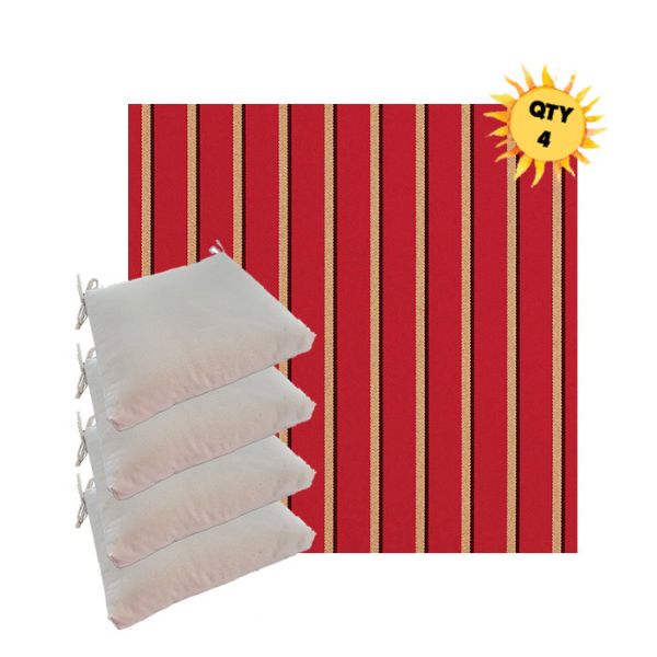 Outdoor Dining Chair Cushions in Sunbrella Outdoor Fabrics - Order in Sets of 4