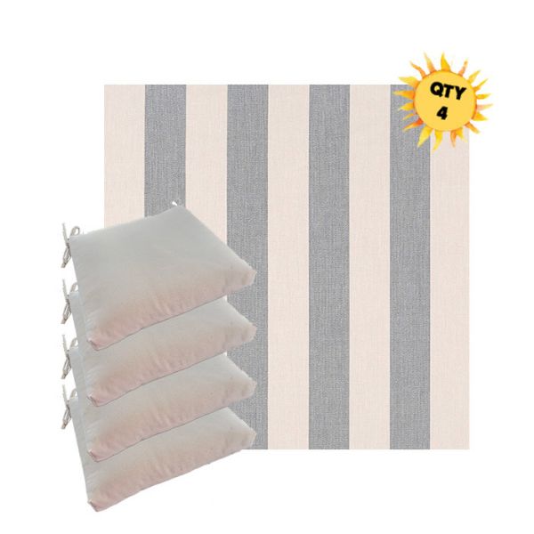 Outdoor Dining Chair Cushions in Sunbrella Outdoor Fabrics - Order in Sets of 4