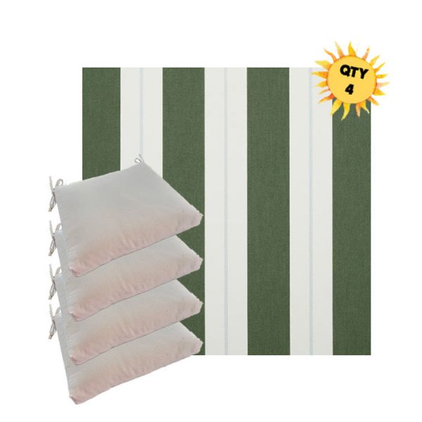 Outdoor Dining Chair Cushions in Sunbrella Outdoor Fabrics - Order in Sets of 4