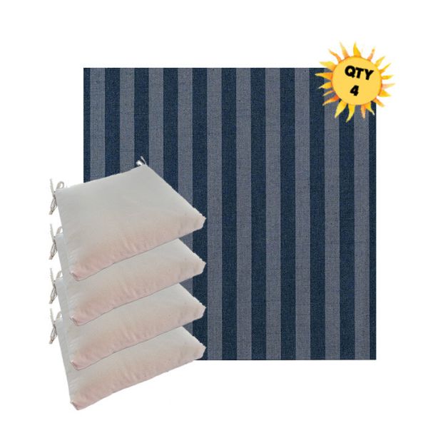 Outdoor Dining Chair Cushions in Sunbrella Outdoor Fabrics - Order in Sets of 4