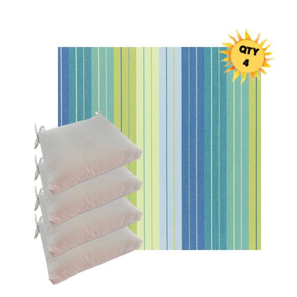 Outdoor Dining Chair Cushions in Sunbrella Outdoor Fabrics - Order in Sets of 4