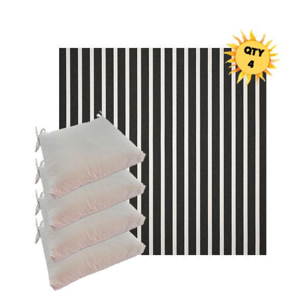 Outdoor Dining Chair Cushions in Sunbrella Outdoor Fabrics - Order in Sets of 4