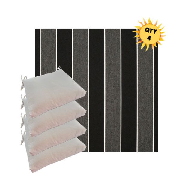 Outdoor Dining Chair Cushions in Sunbrella Outdoor Fabrics - Order in Sets of 4