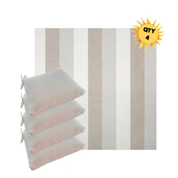 Outdoor Dining Chair Cushions in Sunbrella Outdoor Fabrics - Order in Sets of 4