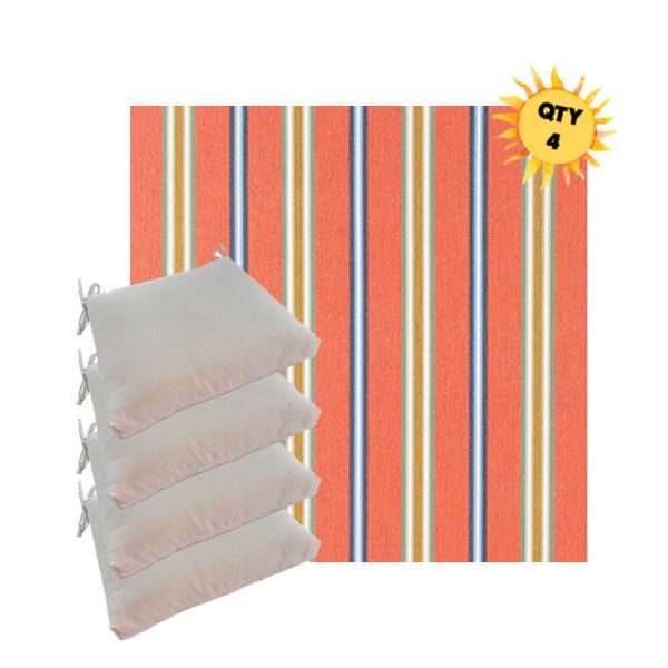 Outdoor Dining Chair Cushions in Sunbrella Outdoor Fabrics - Order in Sets of 4