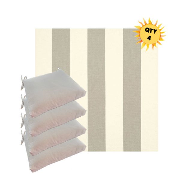 Outdoor Dining Chair Cushions in Sunbrella Outdoor Fabrics - Order in Sets of 4