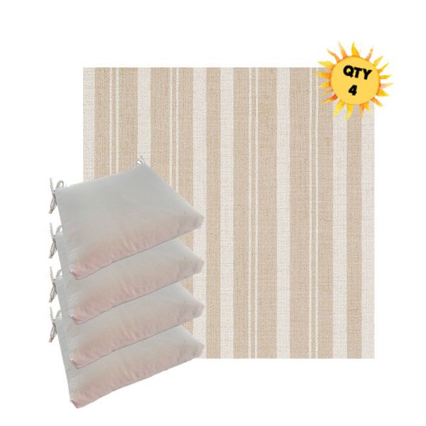Outdoor Dining Chair Cushions in Sunbrella Outdoor Fabrics - Order in Sets of 4