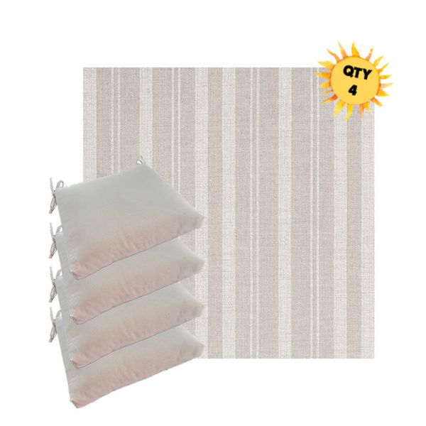 Outdoor Dining Chair Cushions in Sunbrella Outdoor Fabrics - Order in Sets of 4