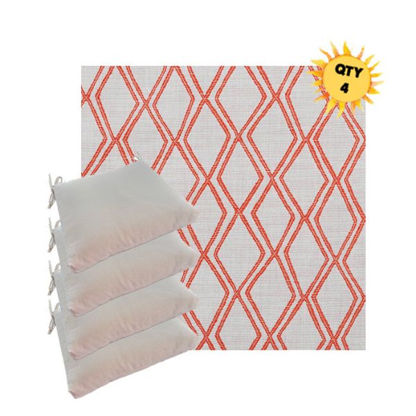 Outdoor Dining Chair Cushions in Sunbrella Outdoor Fabrics - Order in Sets of 4