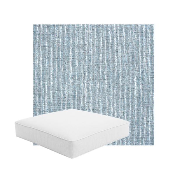 Patio Dining Chair Seat Cushion Boxed Style - - Custom outdoor patio furniture cushions from Cascadia Outdoor Cushions in Sunbrella Fabric