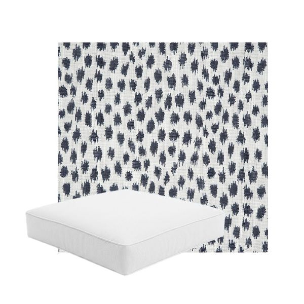 Patio Dining Chair Seat Cushion Boxed Style - - Custom outdoor patio furniture cushions from Cascadia Outdoor Cushions in Sunbrella Fabric