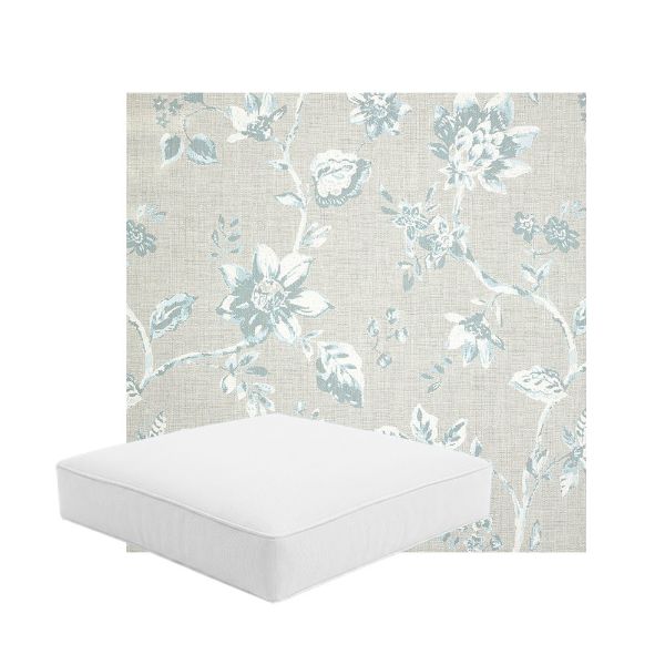 Patio Dining Chair Seat Cushion Boxed Style - - Custom outdoor patio furniture cushions from Cascadia Outdoor Cushions in Sunbrella Fabric