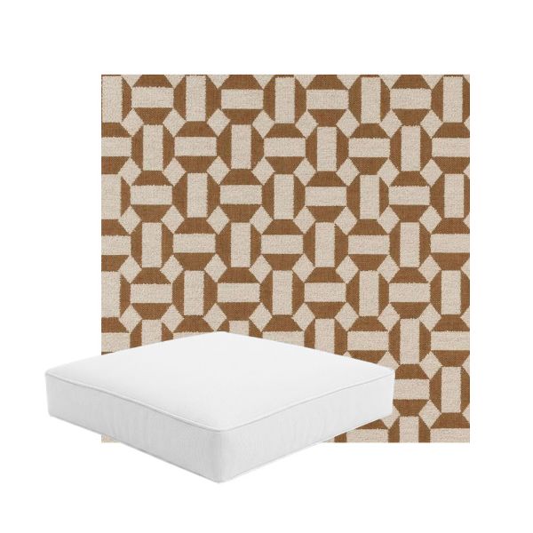 Patio Dining Chair Seat Cushion Boxed Style - - Custom outdoor patio furniture cushions from Cascadia Outdoor Cushions in Sunbrella Fabric