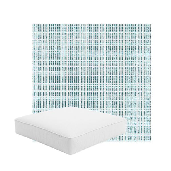 Patio Dining Chair Seat Cushion Boxed Style - - Custom outdoor patio furniture cushions from Cascadia Outdoor Cushions in Sunbrella Fabric