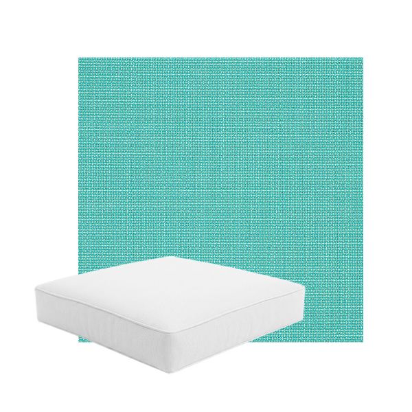 Patio Dining Chair Seat Cushion Boxed Style - - Custom outdoor patio furniture cushions from Cascadia Outdoor Cushions in Sunbrella Fabric