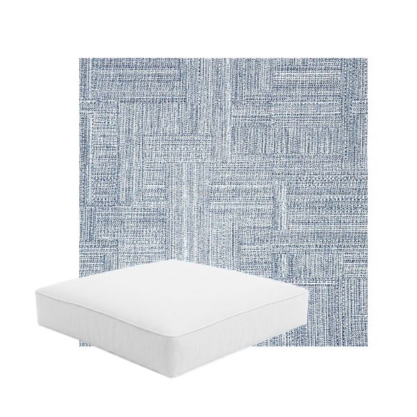 Patio Dining Chair Seat Cushion Boxed Style - - Custom outdoor patio furniture cushions from Cascadia Outdoor Cushions in Sunbrella Fabric