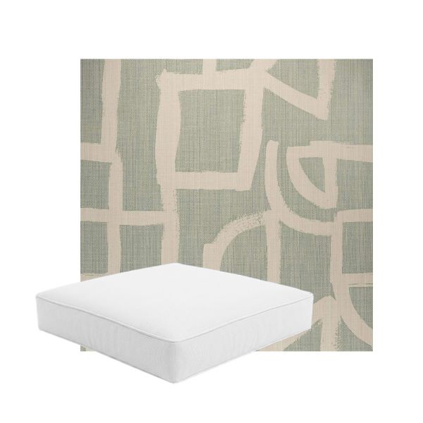 Patio Dining Chair Seat Cushion Boxed Style - - Custom outdoor patio furniture cushions from Cascadia Outdoor Cushions in Sunbrella Fabric