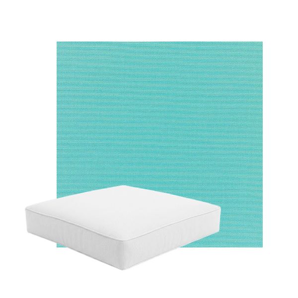 Patio Dining Chair Seat Cushion Boxed Style - - Custom outdoor patio furniture cushions from Cascadia Outdoor Cushions in Sunbrella Fabric