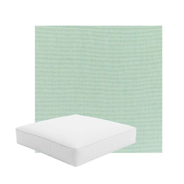 Patio Dining Chair Seat Cushion Boxed Style - - Custom outdoor patio furniture cushions from Cascadia Outdoor Cushions in Sunbrella Fabric