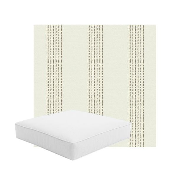 Patio Dining Chair Seat Cushion Boxed Style - - Custom outdoor patio furniture cushions from Cascadia Outdoor Cushions in Sunbrella Fabric