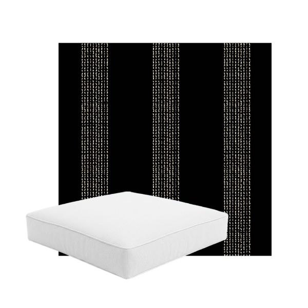 Patio Dining Chair Seat Cushion Boxed Style - - Custom outdoor patio furniture cushions from Cascadia Outdoor Cushions in Sunbrella Fabric