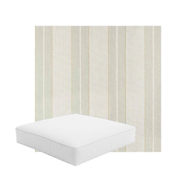 Patio Dining Chair Seat Cushion Boxed Style - - Custom outdoor patio furniture cushions from Cascadia Outdoor Cushions in Sunbrella Fabric