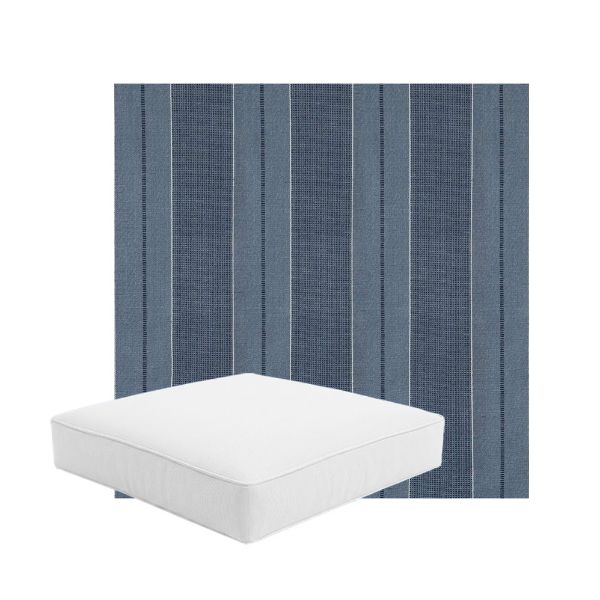 Patio Dining Chair Seat Cushion Boxed Style - - Custom outdoor patio furniture cushions from Cascadia Outdoor Cushions in Sunbrella Fabric