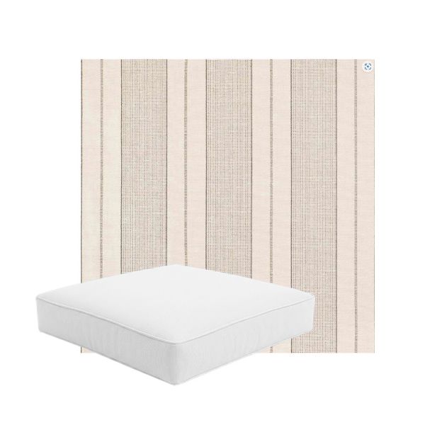 Patio Dining Chair Seat Cushion Boxed Style - - Custom outdoor patio furniture cushions from Cascadia Outdoor Cushions in Sunbrella Fabric