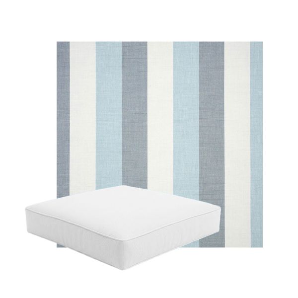 Patio Dining Chair Seat Cushion Boxed Style - - Custom outdoor patio furniture cushions from Cascadia Outdoor Cushions in Sunbrella Fabric