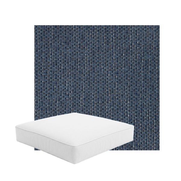 Patio Dining Chair Seat Cushion Boxed Style - - Custom outdoor patio furniture cushions from Cascadia Outdoor Cushions in Sunbrella Fabric