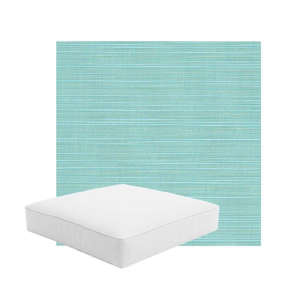 Patio Dining Chair Seat Cushion Boxed Style - - Custom outdoor patio furniture cushions from Cascadia Outdoor Cushions in Sunbrella Fabric