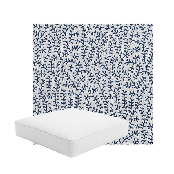 Patio Dining Chair Seat Cushion Boxed Style - - Custom outdoor patio furniture cushions from Cascadia Outdoor Cushions in Sunbrella Fabric