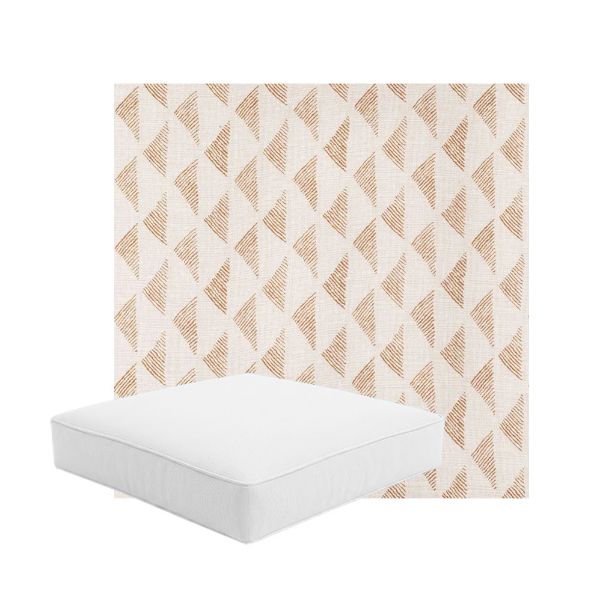 Patio Dining Chair Seat Cushion Boxed Style - - Custom outdoor patio furniture cushions from Cascadia Outdoor Cushions in Sunbrella Fabric