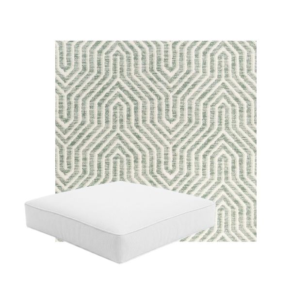 Patio Dining Chair Seat Cushion Boxed Style - - Custom outdoor patio furniture cushions from Cascadia Outdoor Cushions in Sunbrella Fabric