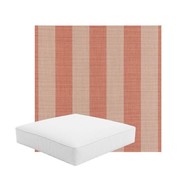 Patio Dining Chair Seat Cushion Boxed Style - - Custom outdoor patio furniture cushions from Cascadia Outdoor Cushions in Sunbrella Fabric