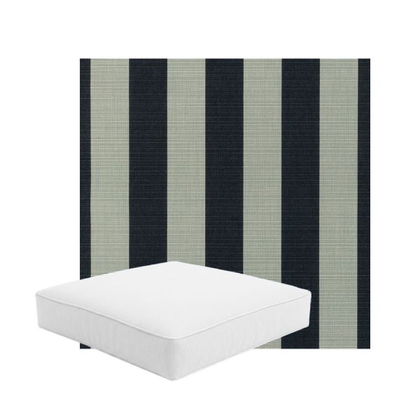 Patio Dining Chair Seat Cushion Boxed Style - - Custom outdoor patio furniture cushions from Cascadia Outdoor Cushions in Sunbrella Fabric