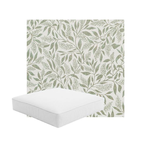 Patio Dining Chair Seat Cushion Boxed Style - - Custom outdoor patio furniture cushions from Cascadia Outdoor Cushions in Sunbrella Fabric