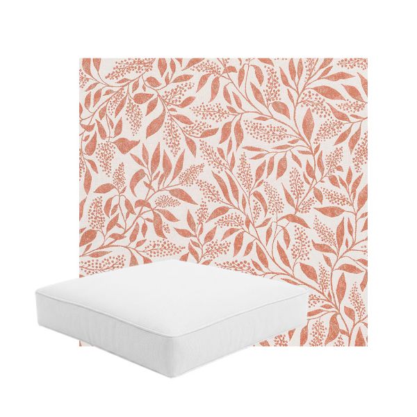 Patio Dining Chair Seat Cushion Boxed Style - - Custom outdoor patio furniture cushions from Cascadia Outdoor Cushions in Sunbrella Fabric