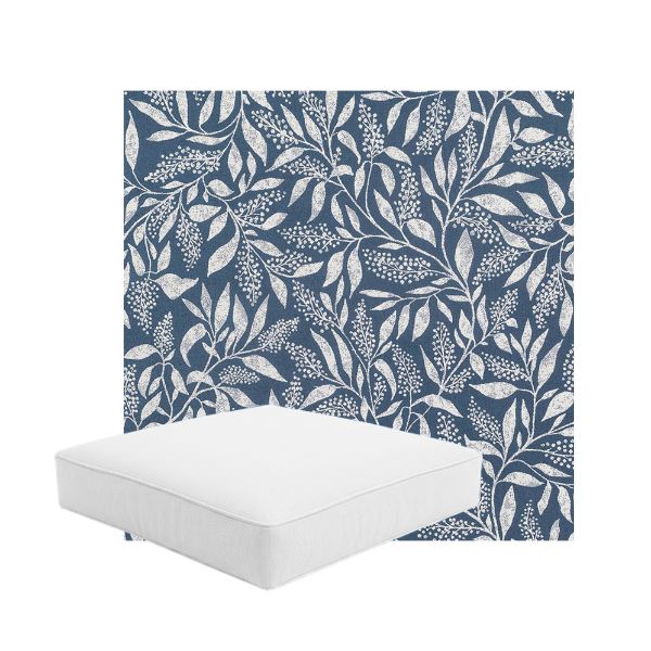 Patio Dining Chair Seat Cushion Boxed Style - - Custom outdoor patio furniture cushions from Cascadia Outdoor Cushions in Sunbrella Fabric