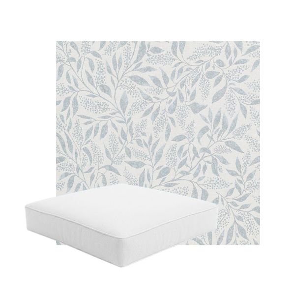 Patio Dining Chair Seat Cushion Boxed Style - - Custom outdoor patio furniture cushions from Cascadia Outdoor Cushions in Sunbrella Fabric